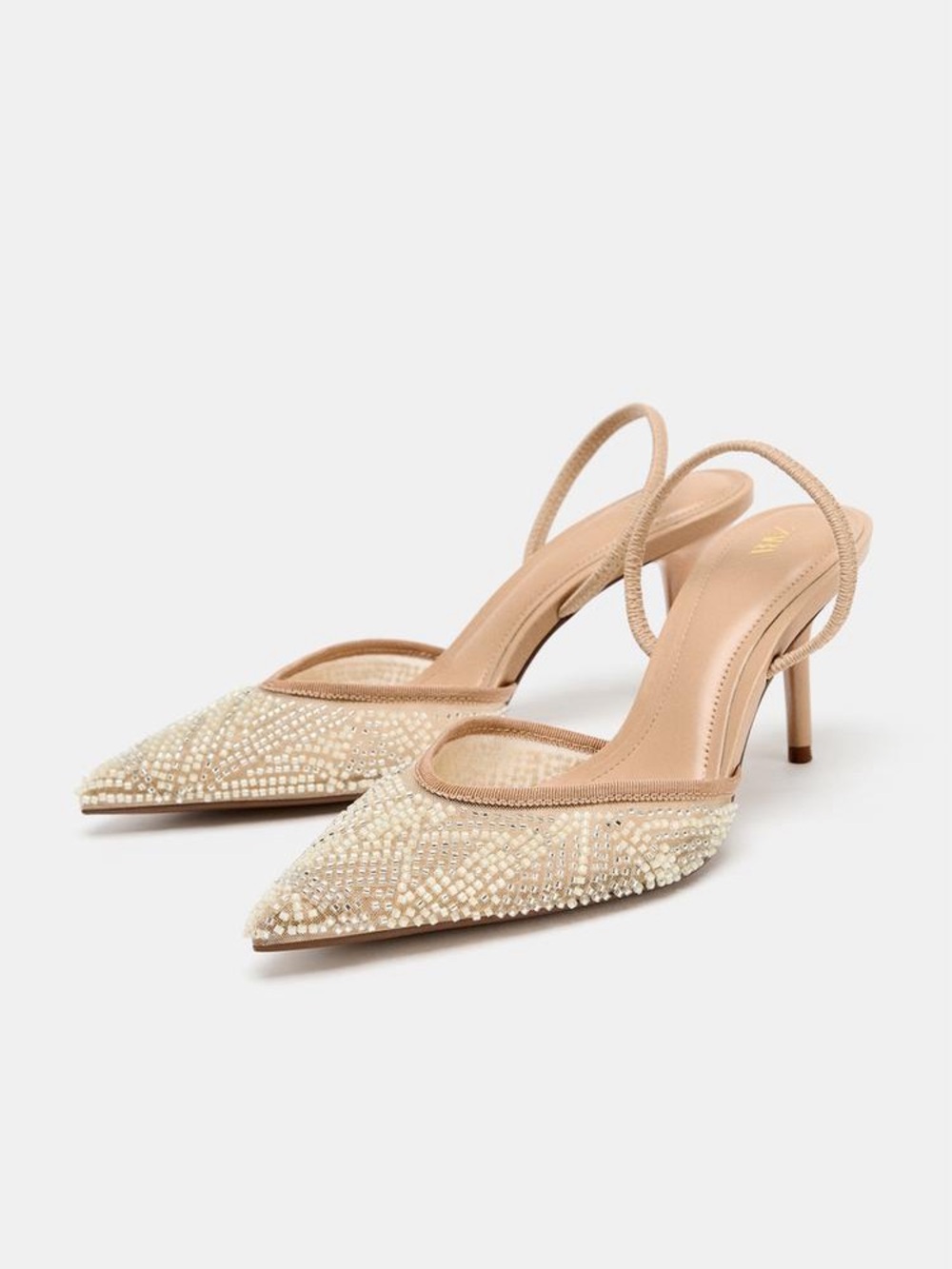 SLINGBACK SHOES WITH RHINESTONE DETAIL